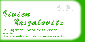 vivien maszalovits business card